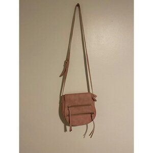 Pink Madden Girl Crossbody Bag With Adjustable Strap & Zipper Pockets